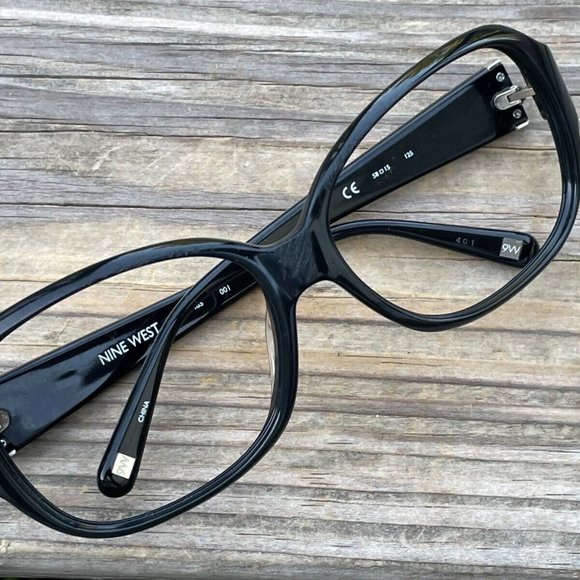 Nine West Women Eyeglasses/Sunglasses Frame Black Snake Print Arms Glasses Frame - Picture 2 of 13